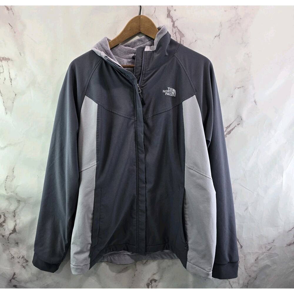 The North Face Jacket Womens XL Purple Fleece Lined Zip Stretch Windbreaker
